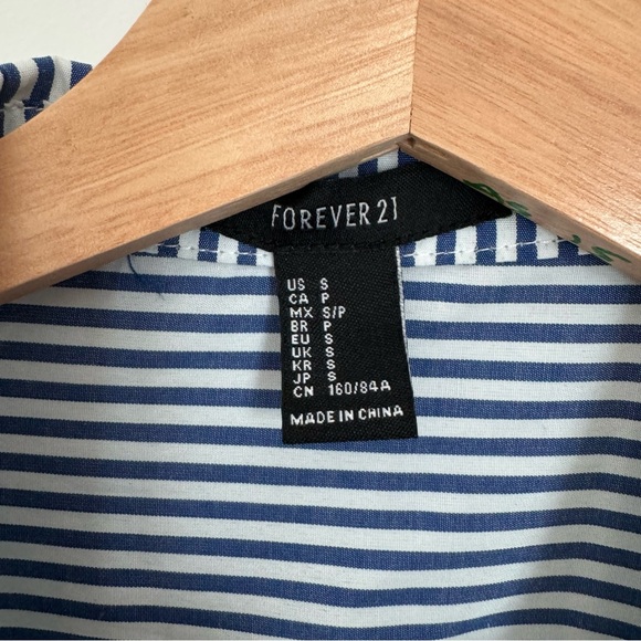 Forever 21 shirt dress French style tied up modern Aline - Picture 3 of 8